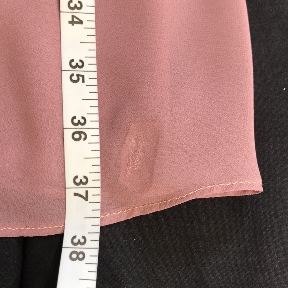 Oblique 2 Piece Sparkly Crepe Chiffon & Satin Dusty Rose Jacket & Skirt; Size10 - Picture 15 of 16
